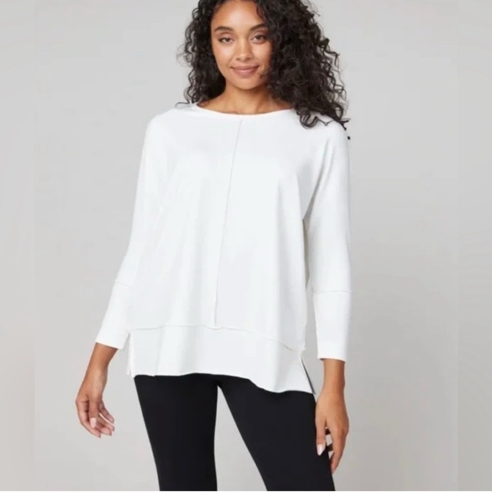 SPANX Perfect Length Top Dolman 3/4 Sleeve White M
